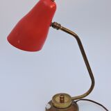 Vintage tole and brass design office lamp