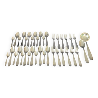 Ménagère métal argenté, 38 pièces Orfèvre Apollo, Art Déco, années 20/30