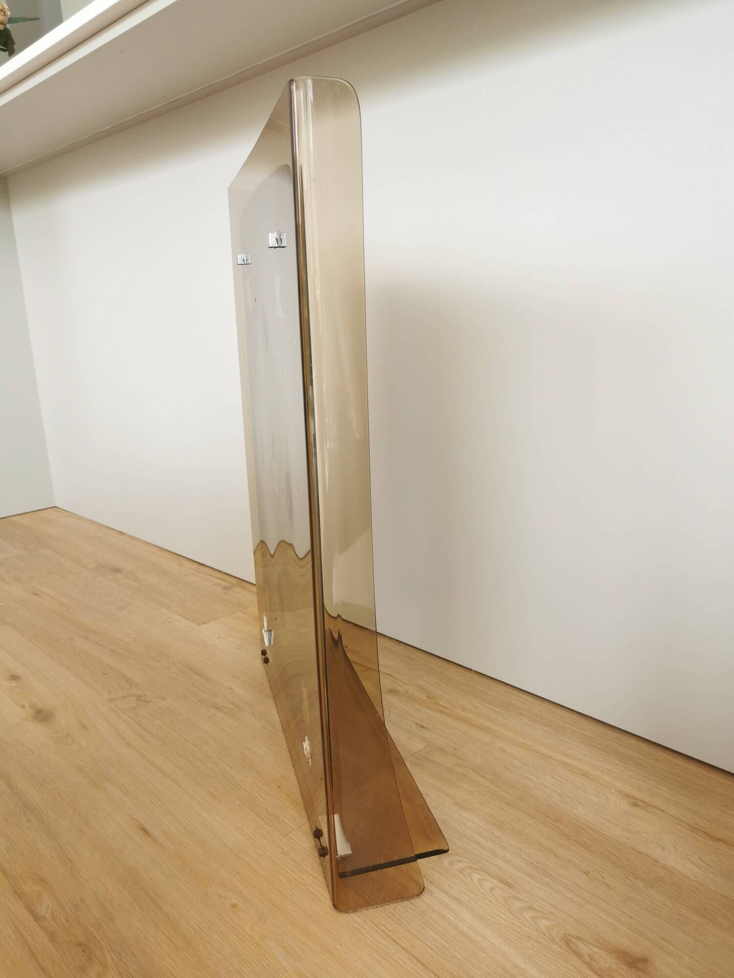 Vintage Wall Mirror with Shelf: 1970s Hollywood Regency Decor