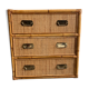 Chest of drawers in bamboo and braided wicker