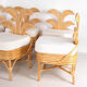 Set of 6 rattan chairs "palm tree"