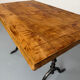 Ancienne table bistrot  Horgen Glarus en bois et fonte début XX eme