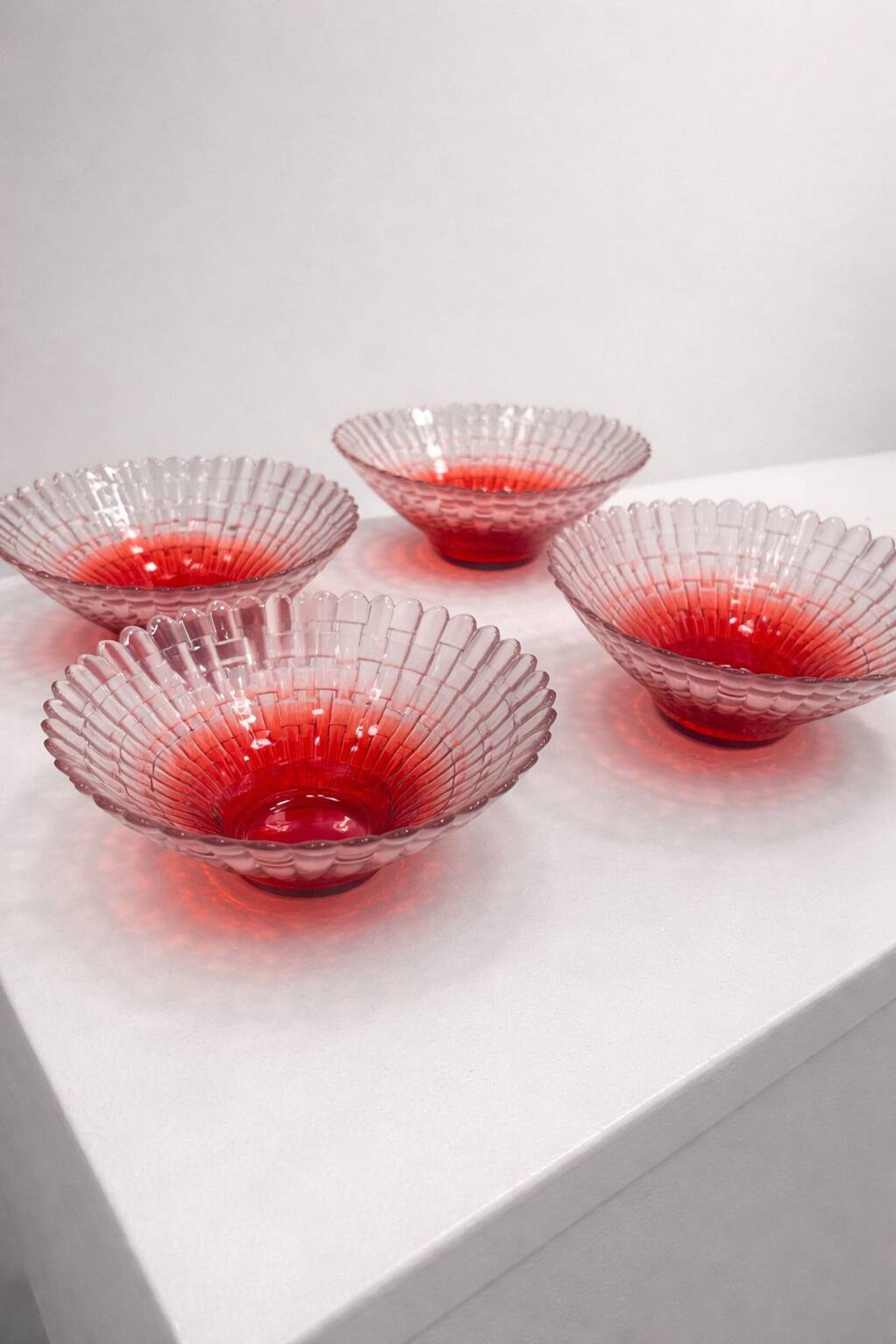 Set of 4 vintage glass bowls