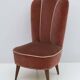 Nello Pini Mid-Century Modern Italian Velvet Reclining Armchair, Novarredo