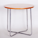 Bauhaus round table made by Vichr & Co in 1930s Czechia