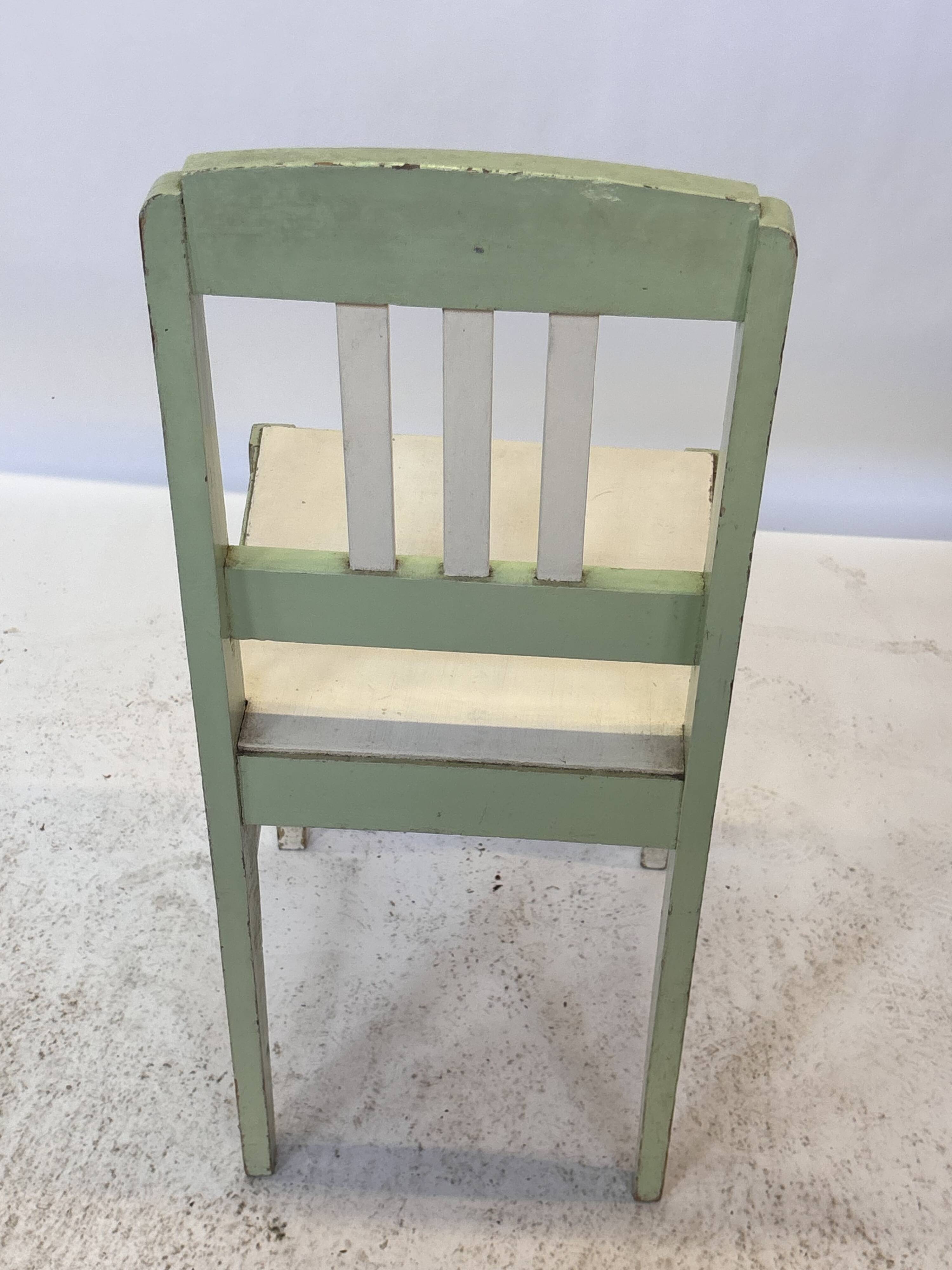 Chaise Art Déco vintage, style de design minimaliste, bois "de stijl"
