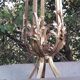 Muller brothers Luneville brass chandelier 1920/1930