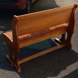 vintage beech storage bench