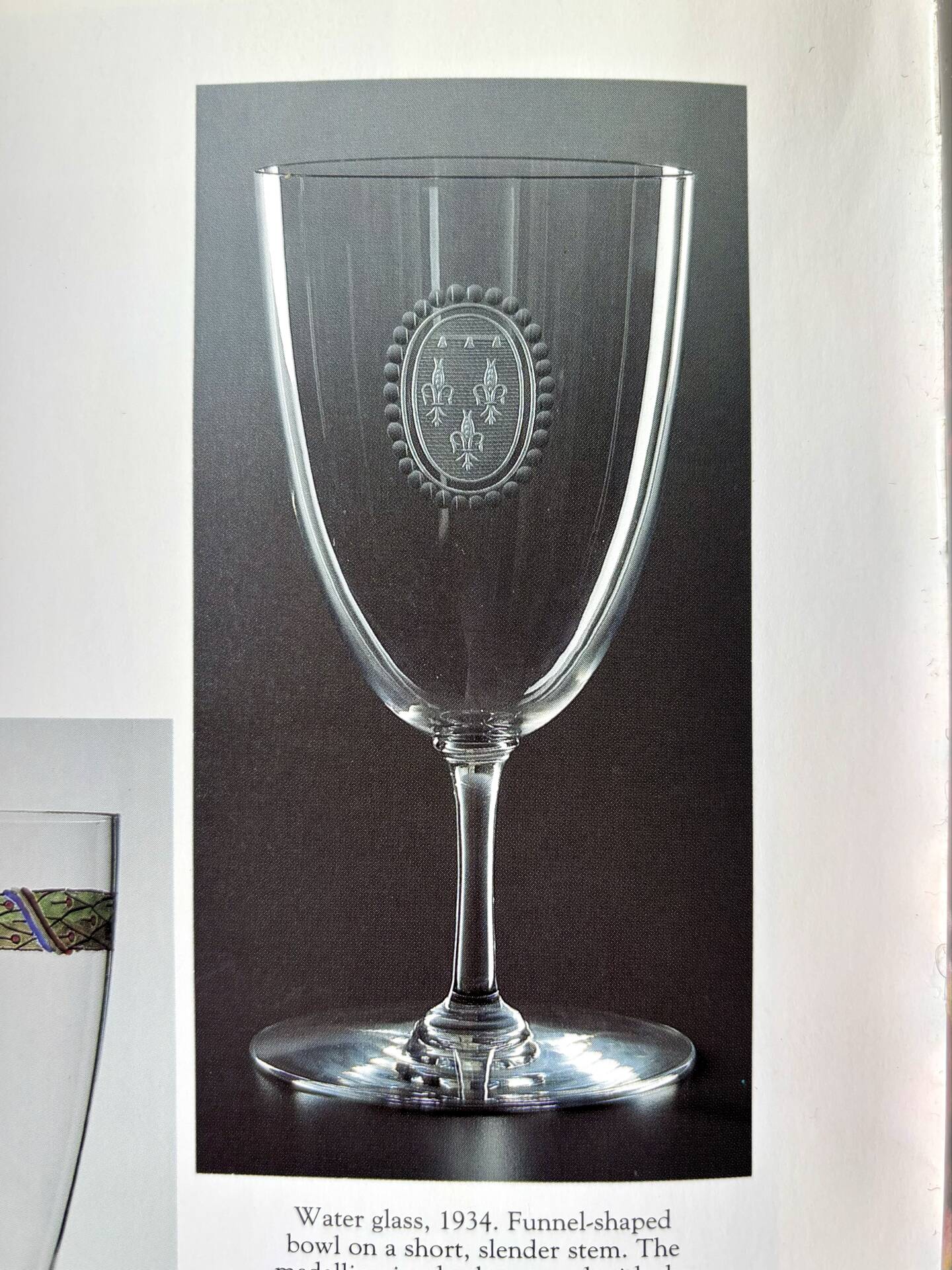 6 Baccarat glasses Funel shaped late 19th - early 20th century 