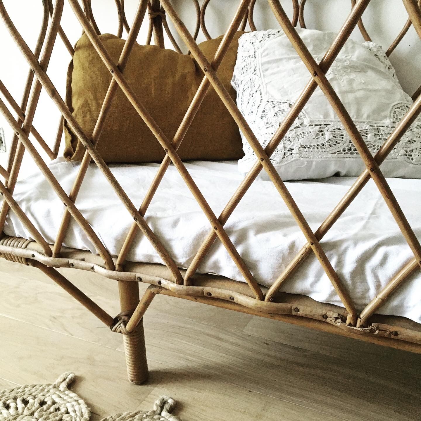 Rattan cot