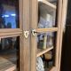 Two-part buffet in raw oak