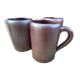 Set of 3 XL mugs in metallic sandstone-70s