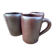 Set of 3 XL mugs in metallic sandstone-70s