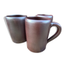Set of 3 XL mugs in metallic sandstone-70s