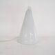 Milk glass pyramid table lamp "Teepee" by SCE France