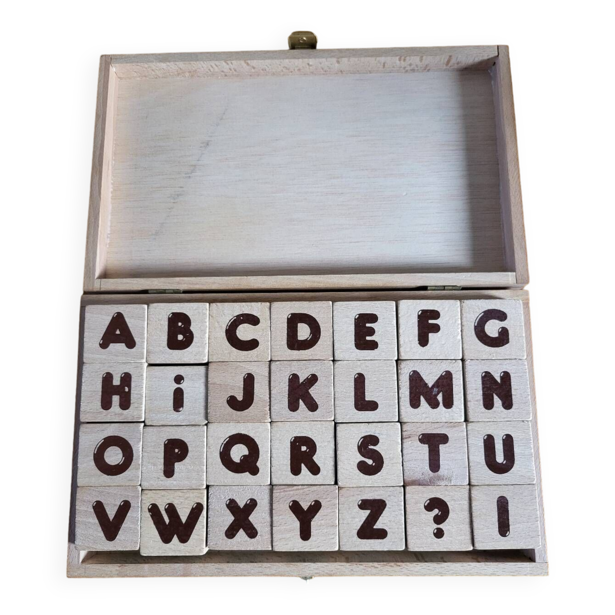 Wooden Alphabet cube game