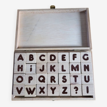 Wooden Alphabet cube game