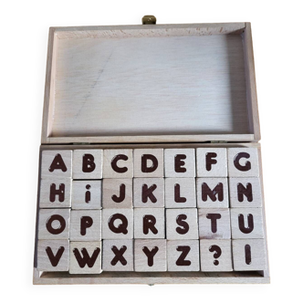 Wooden Alphabet cube game