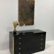 Black lacquered chest of drawers
