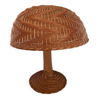 Lampe champignon en bambou 1970