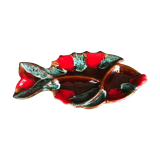 Vallauris compartmentalized dish fish shape polychrome ceramic 47 cm