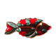 Vallauris compartmentalized dish fish shape polychrome ceramic 47 cm