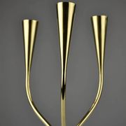 Polished Brass Candelabra by Gunnar Ander for Ystad-Metall, Sweden 1960s