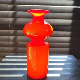 Scandinavische glazen hooped vaas Per Lütken voor Holmegaard, Denmark, 1950