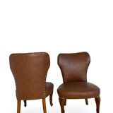 Set of the side chairs and stool for leg, 1950s.