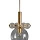 Mid-Century Brass Chandelier with Glass Globes, 1960s