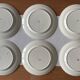 6 large antique flat plates in B.F.K. earthenware.