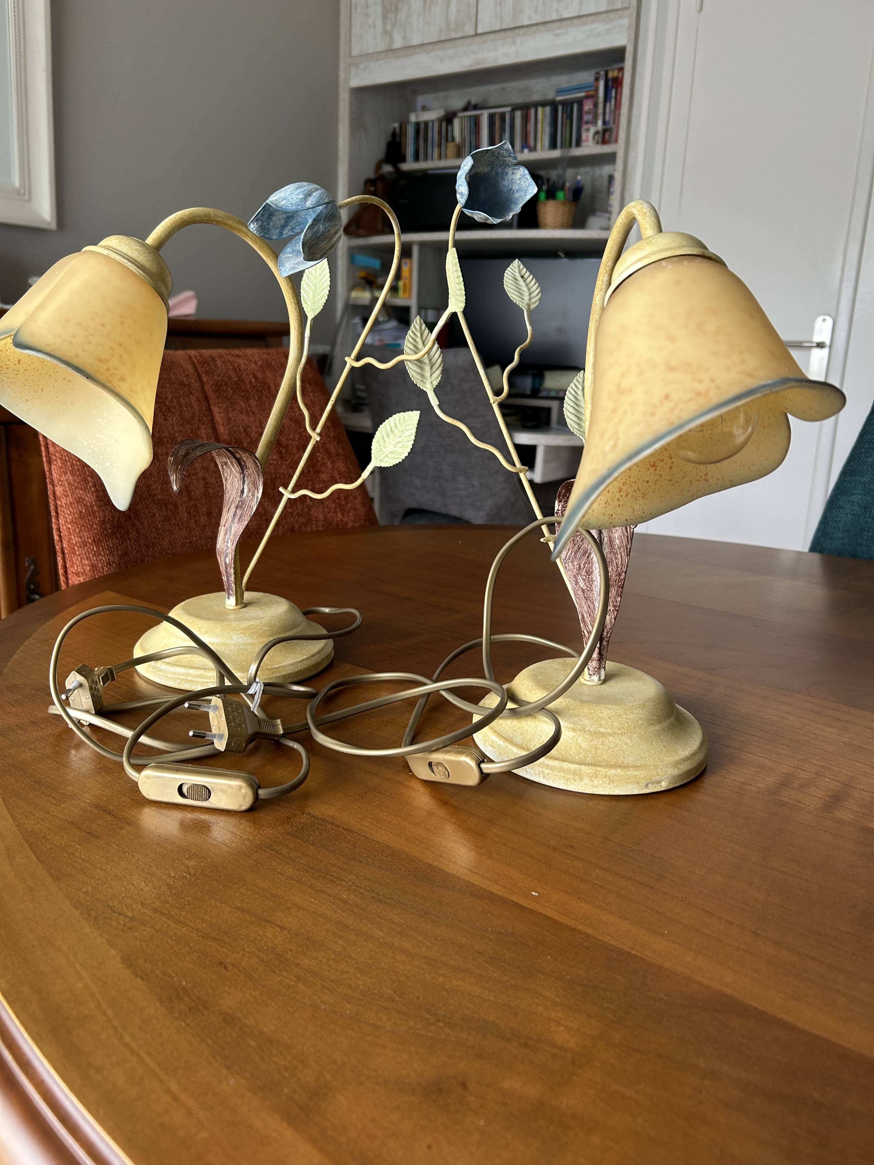 Lustres and 2 vintage lamps, Bulgarian brand, 90s/2000s.
