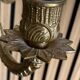 Lampadaire candélabre néo-classique en laiton doré et onyx — Style Flo