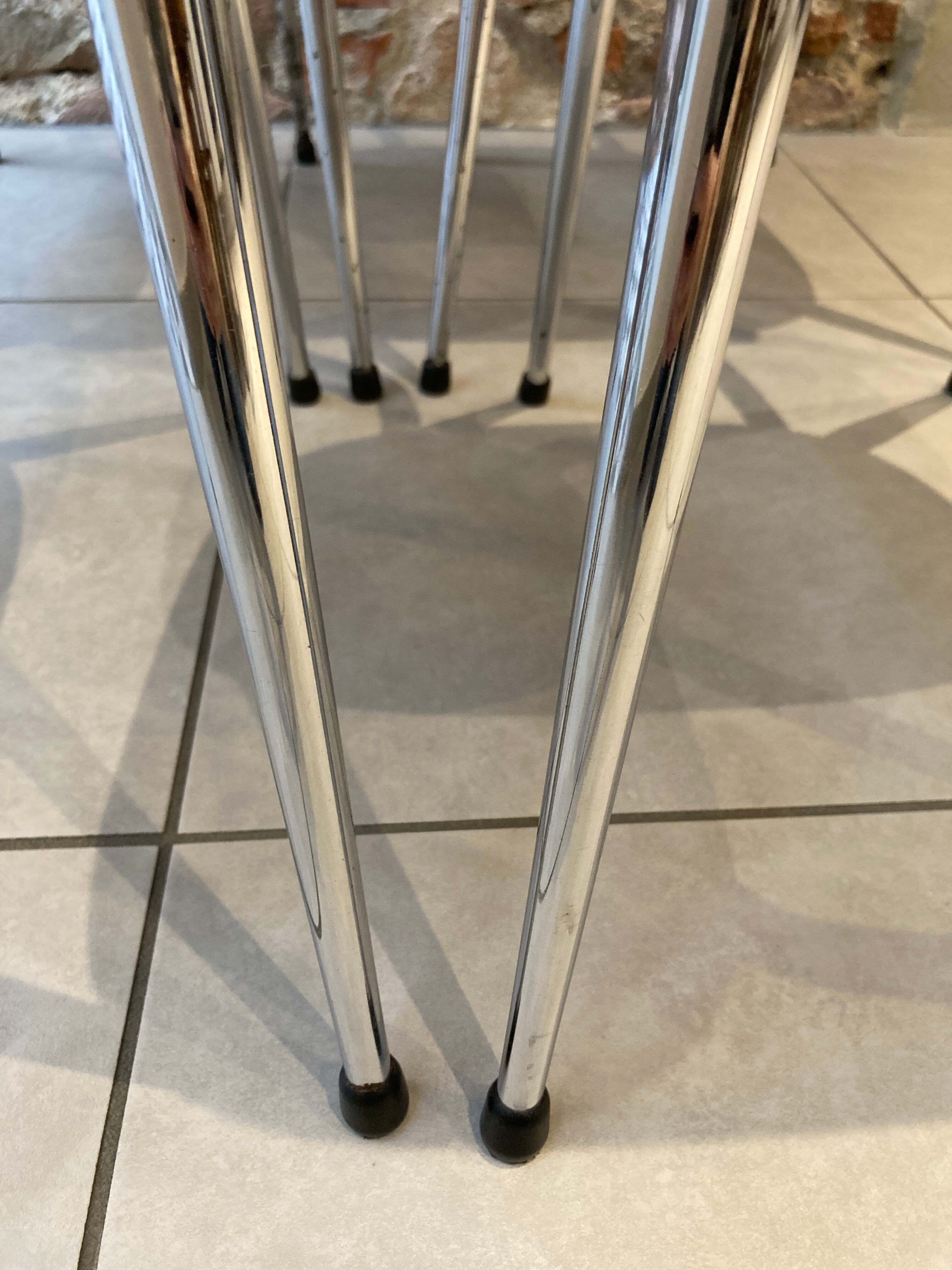 Set of 4 chairs formica imitation wood