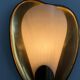 Pair of brass and glass wall lights from the mid-century, 1950s, Germany.