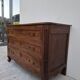 Louis XV style commode in solid walnut, 19th century rustic.
