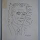Picasso original lithograph 1959 Frédéric Joliot-Curie 38x28cm
