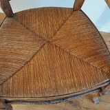 Wooden armchair and mulched seat