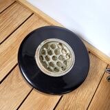 Pique flowers design resin black n white