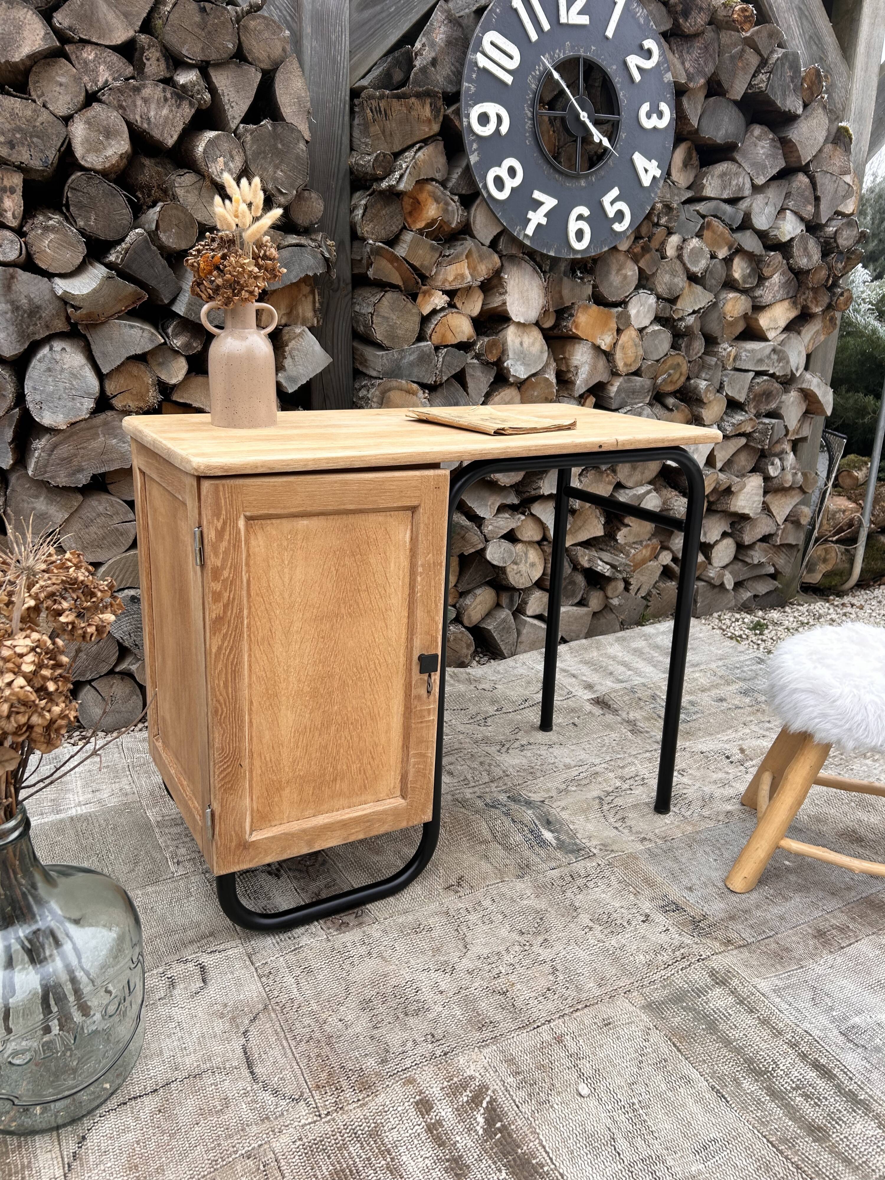 Vintage wood and metal desk