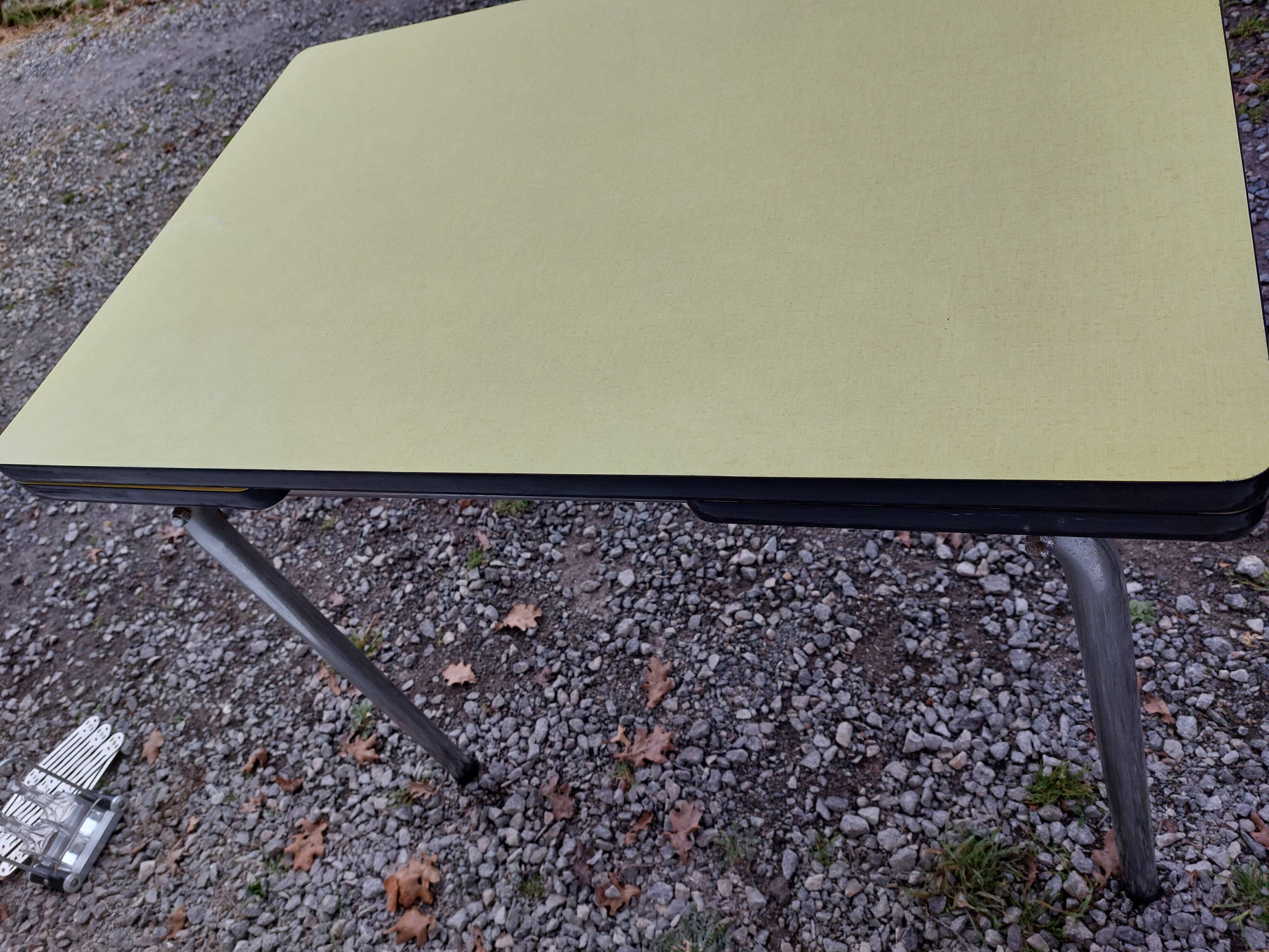 Yellow formica table