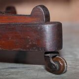 Edwardian revolving bookcase in hardwood with Sheraton inlay.