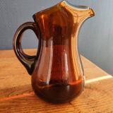 Carafe à Sangria Vintage Espagnole - Pichet en Verre Ambré Rétro