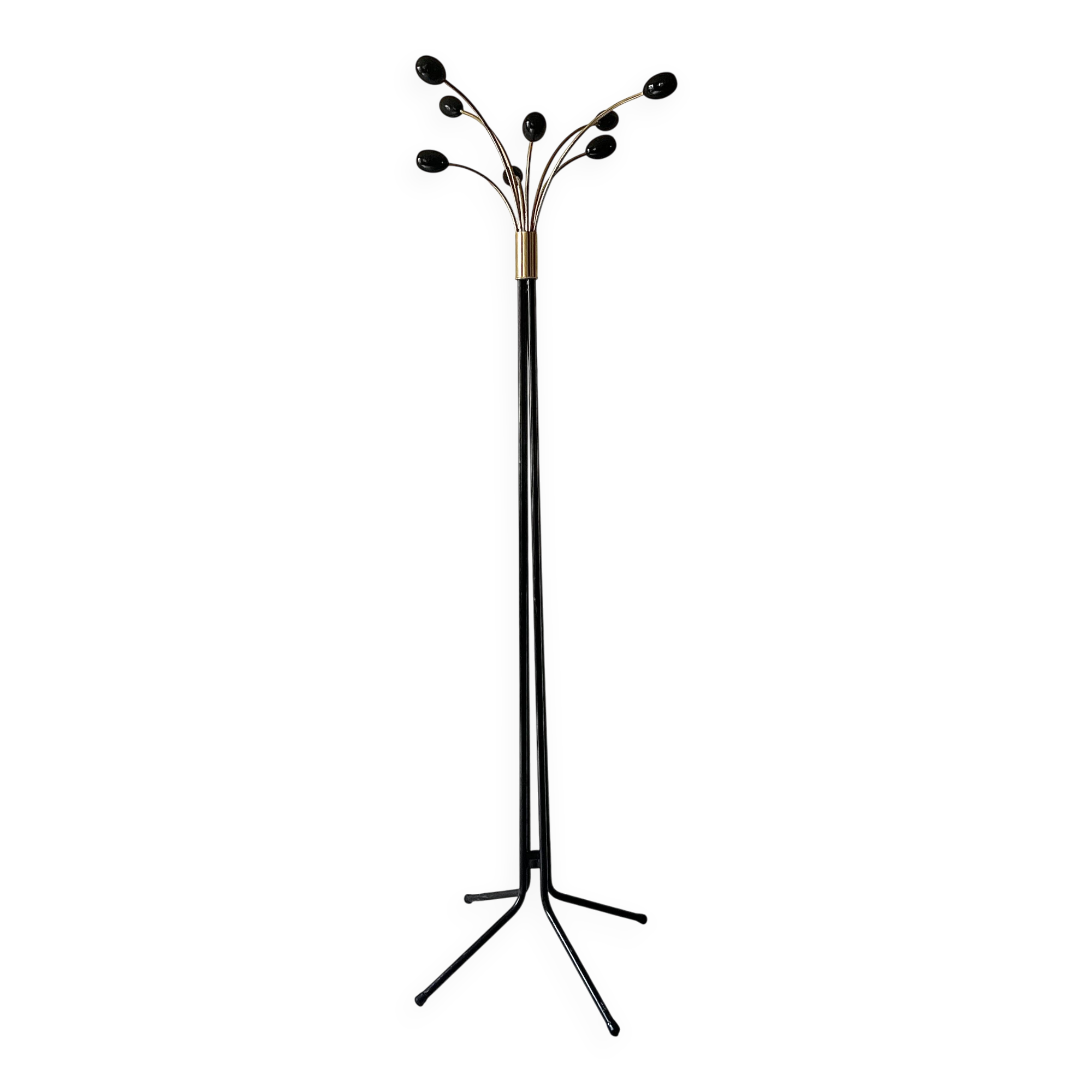 Italian metal coat rack & bakelite hook, 1970s design