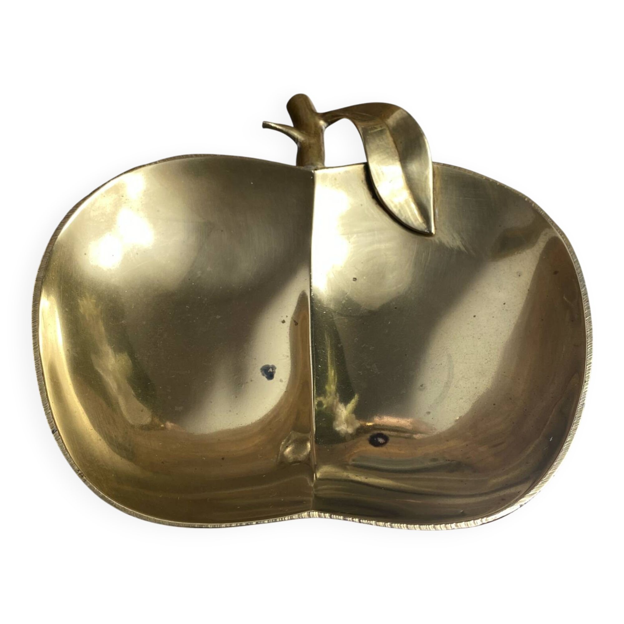 Large brass apple pocket emptier