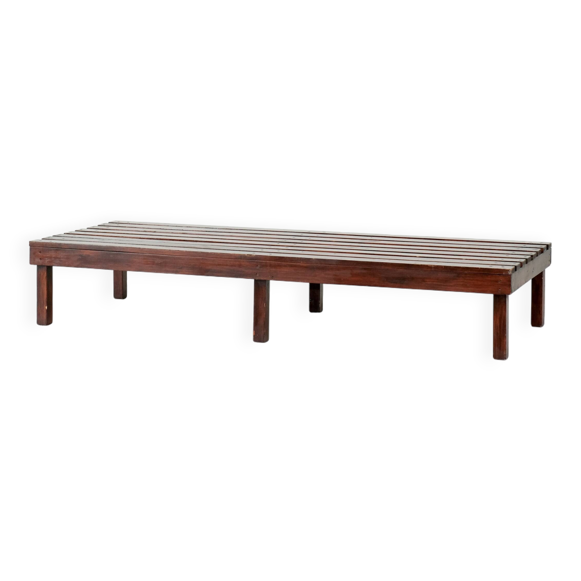 Banc en pin français - 1960s