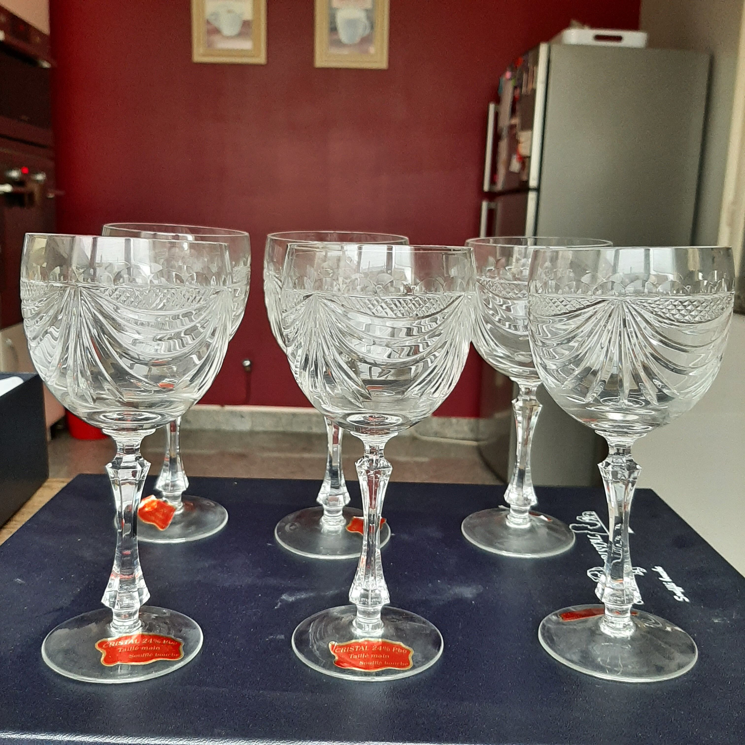 Coffret 6 verres à eau cristal de lorraine