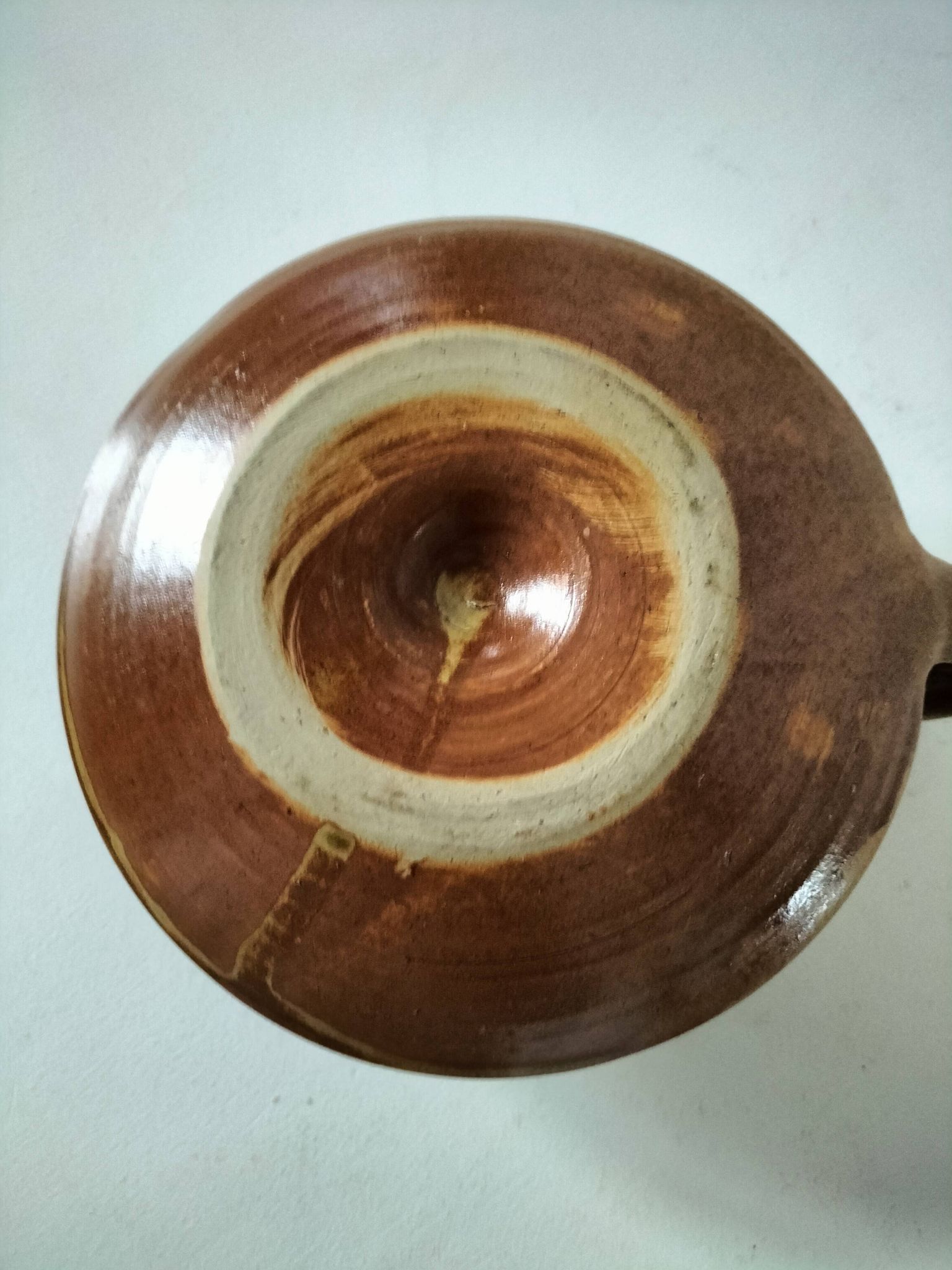 Handcrafted stoneware gravy boat