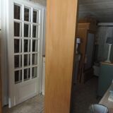 Armoire vintage en bois brut, 5 étagères bois modulables