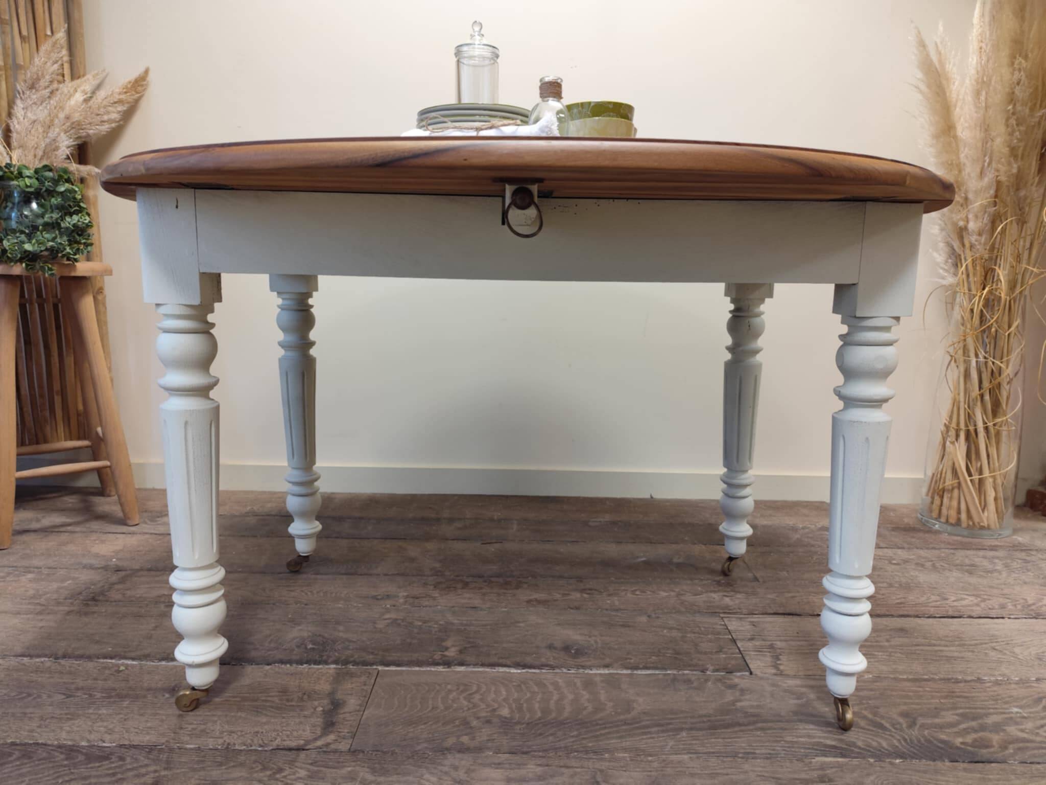 Console/table convertible in walnut